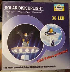 38 LED Up-DISC Solar Flagpole Top Light